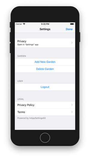 Screenshot of Settings screen - Image